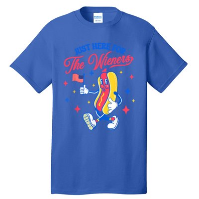 IM Just Here For The Wieners 4th Of July Hot Dog Cute Gift Tall T-Shirt