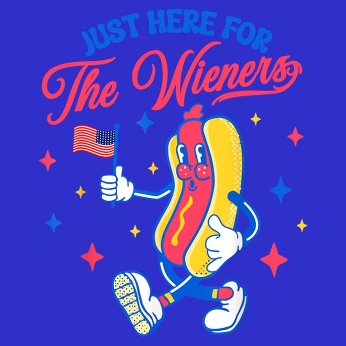 IM Just Here For The Wieners 4th Of July Hot Dog Cute Gift Button