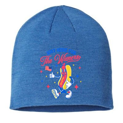 IM Just Here For The Wieners 4th Of July Hot Dog Cute Gift Sustainable Beanie