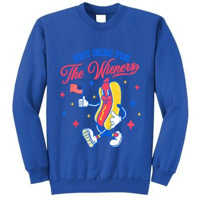 IM Just Here For The Wieners 4th Of July Hot Dog Cute Gift Tall Sweatshirt