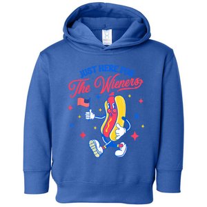 IM Just Here For The Wieners 4th Of July Hot Dog Cute Gift Toddler Hoodie