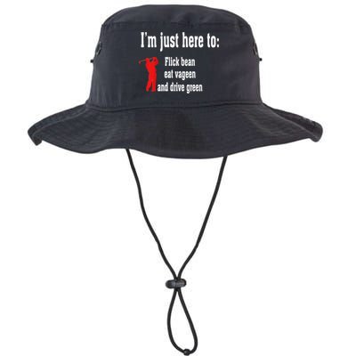 I'm Just Here To Flick Bean Eat Vageen And Drive Green Bucket Hat