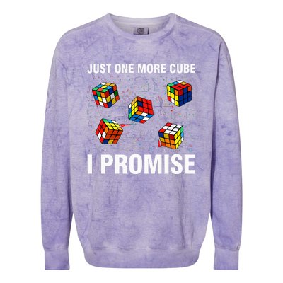 I'm Just Here To Solve Cubes Funny Math Lover Speed Cubing Colorblast Crewneck Sweatshirt