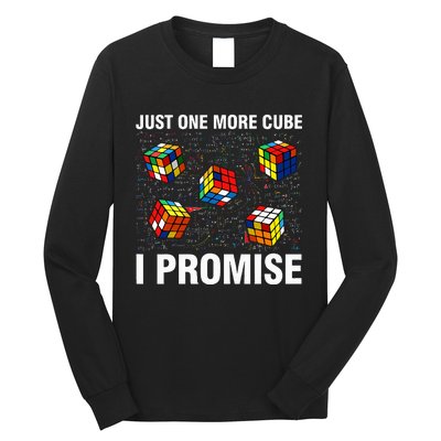 I'm Just Here To Solve Cubes Funny Math Lover Speed Cubing Long Sleeve Shirt