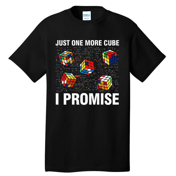 I'm Just Here To Solve Cubes Funny Math Lover Speed Cubing Tall T-Shirt