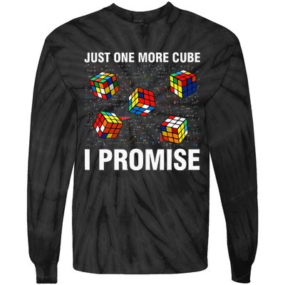 I'm Just Here To Solve Cubes Funny Math Lover Speed Cubing Tie-Dye Long Sleeve Shirt