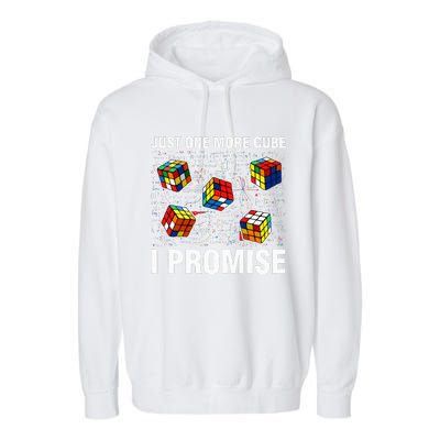 I'm Just Here To Solve Cubes Funny Math Lover Speed Cubing Garment-Dyed Fleece Hoodie