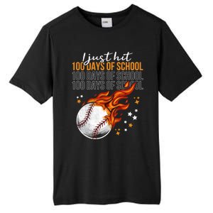 I Just Hit 100 Days Of School Baseball 100th Day Of School Cute Gift Tall Fusion ChromaSoft Performance T-Shirt