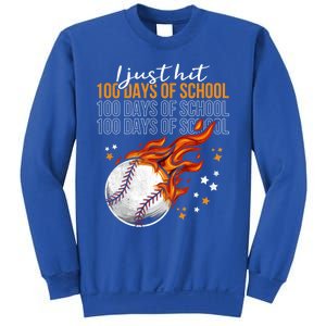 I Just Hit 100 Days Of School Baseball 100th Day Of School Cute Gift Sweatshirt