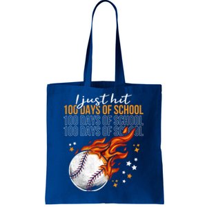 I Just Hit 100 Days Of School Baseball 100th Day Of School Cute Gift Tote Bag