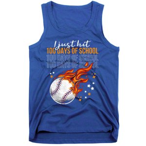 I Just Hit 100 Days Of School Baseball 100th Day Of School Cute Gift Tank Top