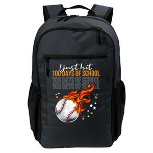 I Just Hit 100 Days Of School Baseball 100th Day Of School Cute Gift Daily Commute Backpack