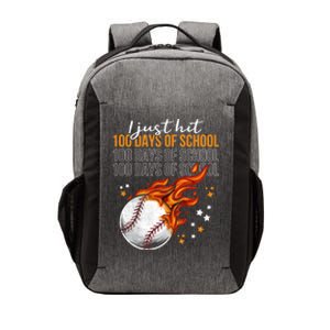 I Just Hit 100 Days Of School Baseball 100th Day Of School Cute Gift Vector Backpack