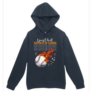 I Just Hit 100 Days Of School Baseball 100th Day Of School Cute Gift Urban Pullover Hoodie