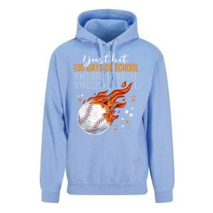 I Just Hit 100 Days Of School Baseball 100th Day Of School Cute Gift Unisex Surf Hoodie