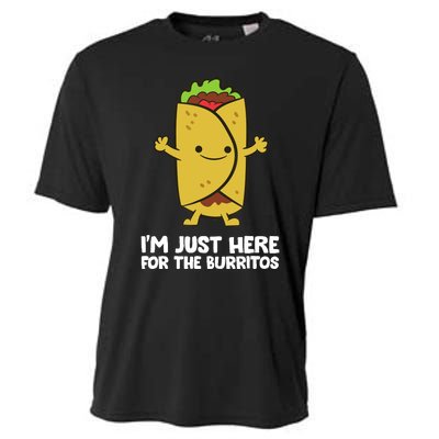 I'm Just Here For The Burritos Mexican Food Burritos Cooling Performance Crew T-Shirt