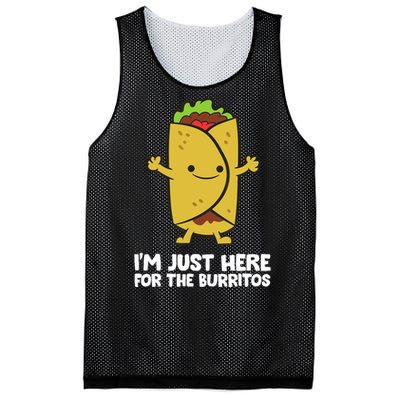 I'm Just Here For The Burritos Mexican Food Burritos Mesh Reversible Basketball Jersey Tank