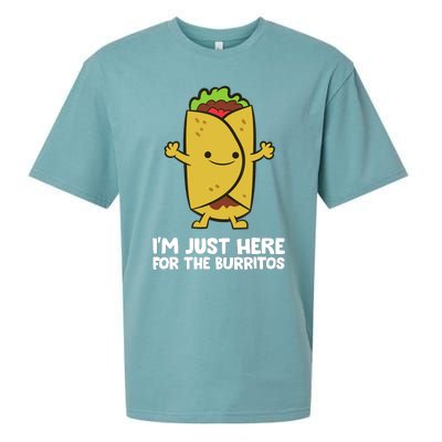 I'm Just Here For The Burritos Mexican Food Burritos Sueded Cloud Jersey T-Shirt