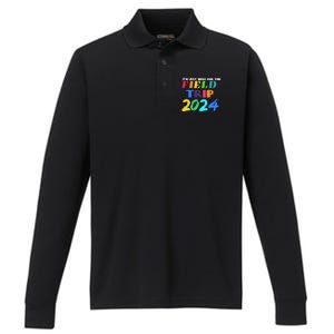 IM Just Here For The Field Trip Teacher Field Day 2024 Gift Performance Long Sleeve Polo