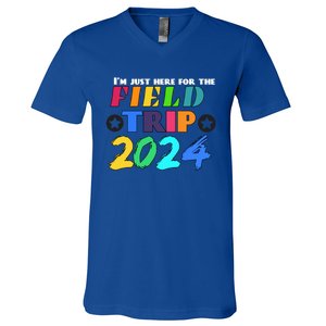 IM Just Here For The Field Trip Teacher Field Day 2024 Gift V-Neck T-Shirt