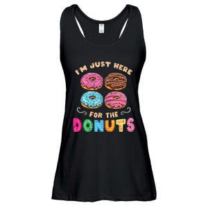 Im Just Here For The Donuts Candy Lover Ladies Essential Flowy Tank