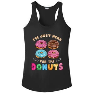 Im Just Here For The Donuts Candy Lover Ladies PosiCharge Competitor Racerback Tank