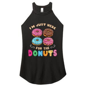 Im Just Here For The Donuts Candy Lover Women's Perfect Tri Rocker Tank