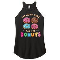 Im Just Here For The Donuts Candy Lover Women's Perfect Tri Rocker Tank