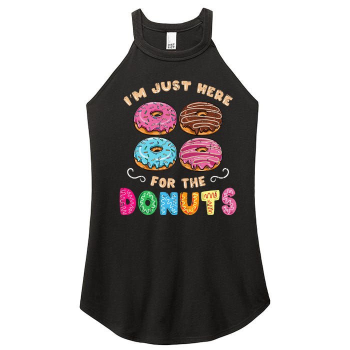 Im Just Here For The Donuts Candy Lover Women's Perfect Tri Rocker Tank