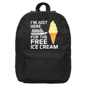 IM Just Here For The Free Ice Cream Funny Cruise 2024 16 in Basic Backpack