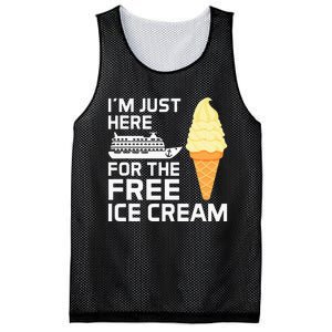 IM Just Here For The Free Ice Cream Funny Cruise 2024 Mesh Reversible Basketball Jersey Tank