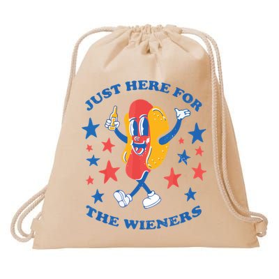 I'm Just Here For The Wieners 4th Of July Shirts Drawstring Bag