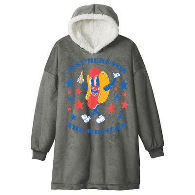 I'm Just Here For The Wieners 4th Of July Shirts Hooded Wearable Blanket