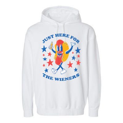 I'm Just Here For The Wieners 4th Of July Shirts Garment-Dyed Fleece Hoodie