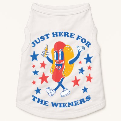I'm Just Here For The Wieners 4th Of July Shirts Doggie Tank