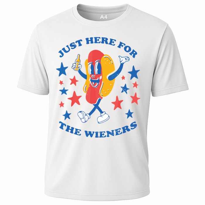 I'm Just Here For The Wieners 4th Of July Shirts Cooling Performance Crew T-Shirt