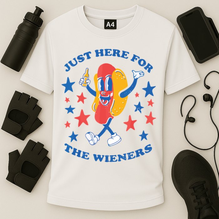 I'm Just Here For The Wieners 4th Of July Shirts Cooling Performance Crew T-Shirt