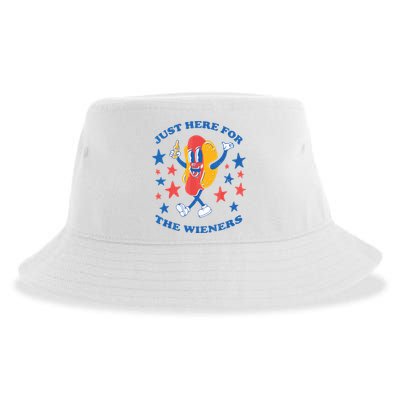 I'm Just Here For The Wieners 4th Of July Shirts Sustainable Bucket Hat