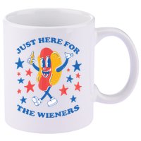 I'm Just Here For The Wieners 4th Of July Shirts 11oz C Handle Ceramic Mug