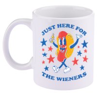 I'm Just Here For The Wieners 4th Of July Shirts 11oz C Handle Ceramic Mug