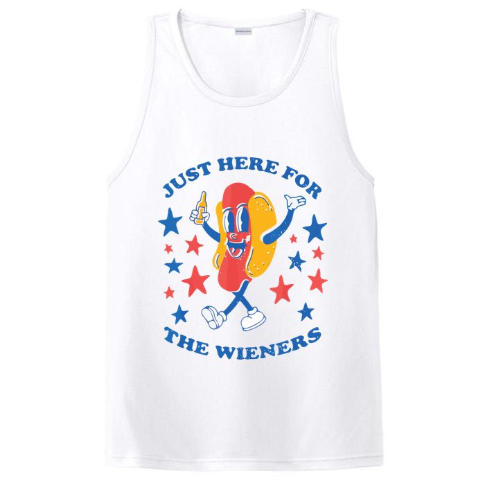 I'm Just Here For The Wieners 4th Of July Shirts PosiCharge Competitor Tank