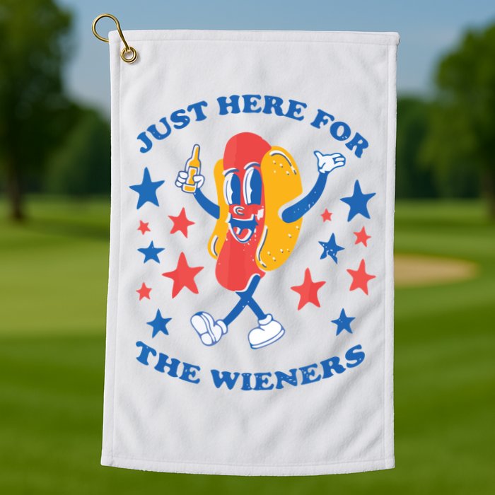 I'm Just Here For The Wieners 4th Of July Shirts Golf Towel