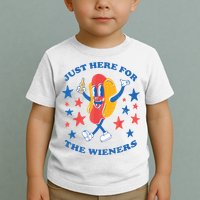 I'm Just Here For The Wieners 4th Of July Shirts Toddler T-Shirt