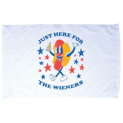 I'm Just Here For The Wieners 4th Of July Shirts Microfiber Hand Towel