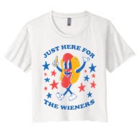 I'm Just Here For The Wieners 4th Of July Shirts Crop Top