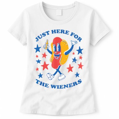 I'm Just Here For The Wieners 4th Of July Shirts Womens T-Shirt
