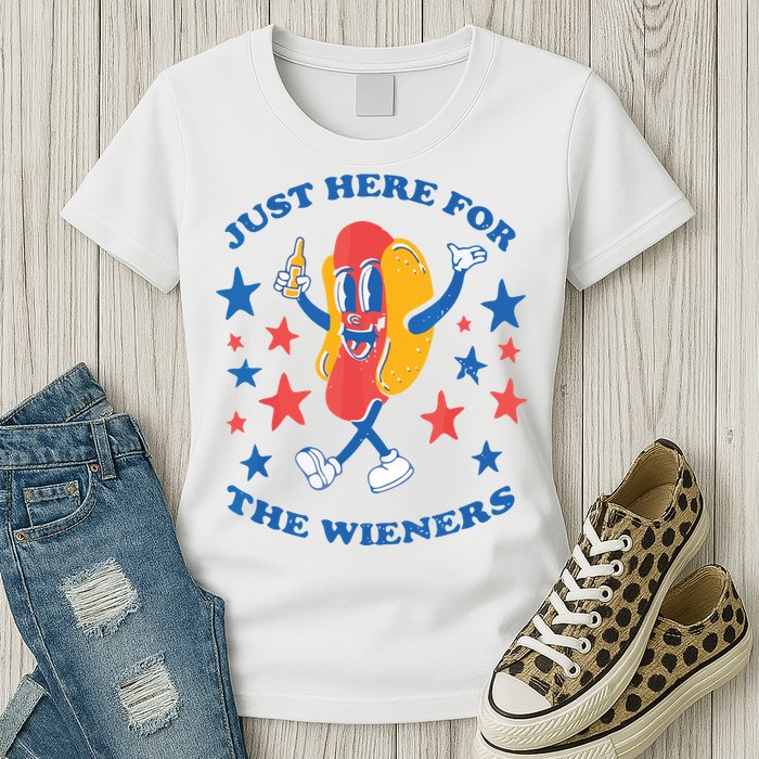 I'm Just Here For The Wieners 4th Of July Shirts Womens T-Shirt