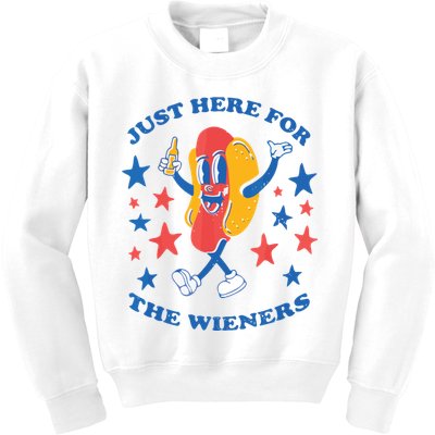 I'm Just Here For The Wieners 4th Of July Shirts Kids Sweatshirt