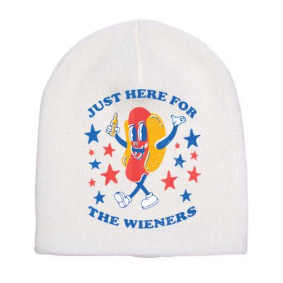 I'm Just Here For The Wieners 4th Of July Shirts Short Acrylic Beanie