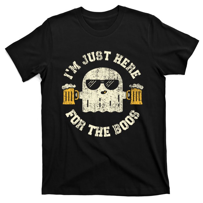 Im Just Here For The Boos Halloween Drinking Party T-Shirt